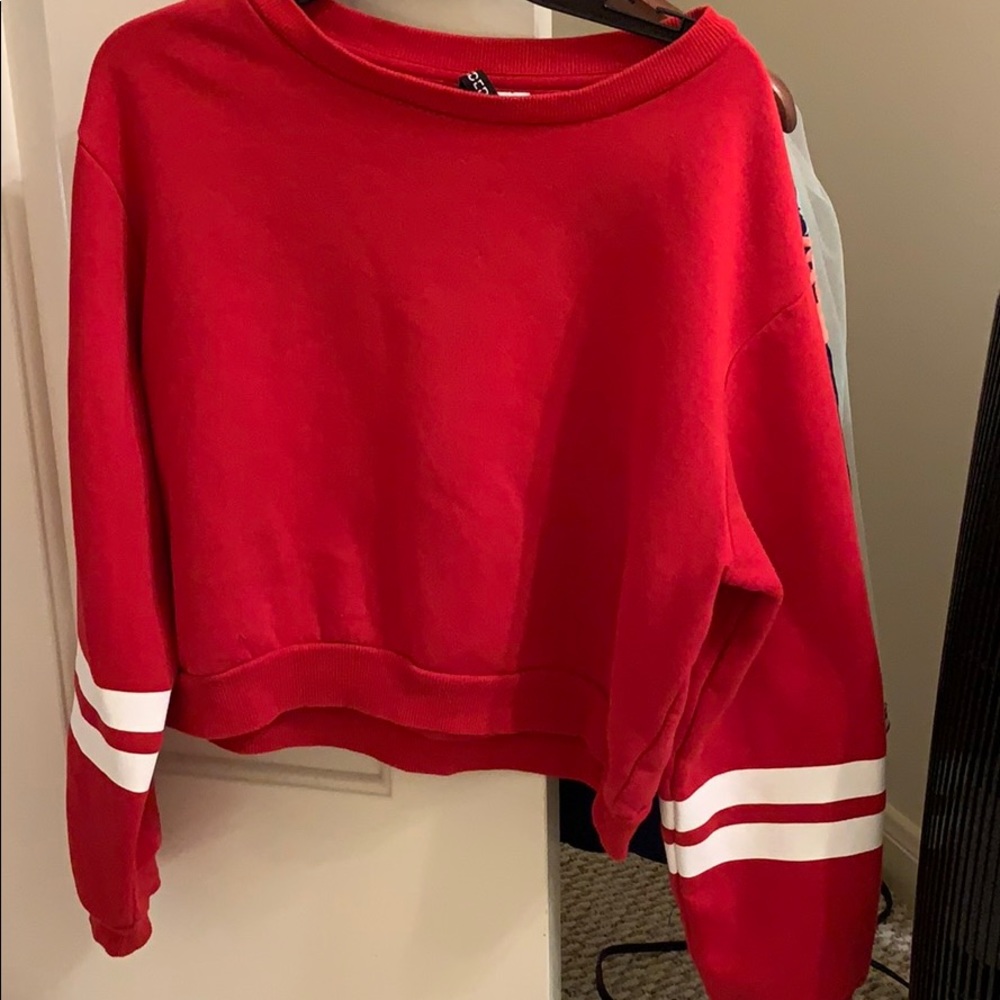 Red long sleeve crew shirt